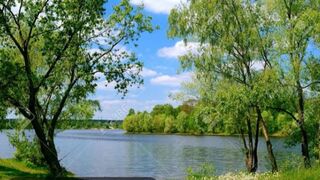 Lake mountain water travel.beautiful nature 4k video
