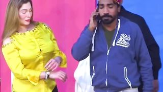 Iftekhar Thakur and Khushboo Pakistani stage drama