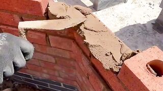 Laying special brick.