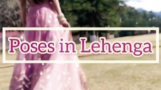 lahnga style and poses
