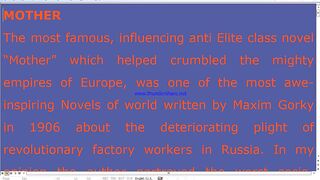 Mother. Novel by Maxim Gorky