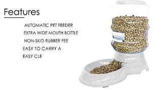 VOLUAS Automatic Pet Feeders for Cats and Dogs, Dry Food Dispenser with Desiccant Bag