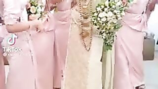 Bride dance with girls