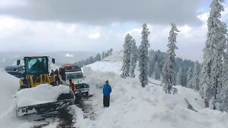 Snow falling in Pakistan