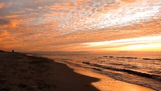Sunrise the beach view
