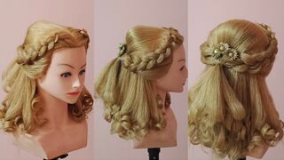 Wedding hairstyle for medium hair