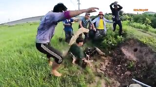 10 Brave Hunters Surround The Nest Of 100 Ferocious Dragon Snakes - Fish King TV