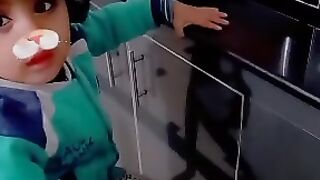 Hani in kitchen