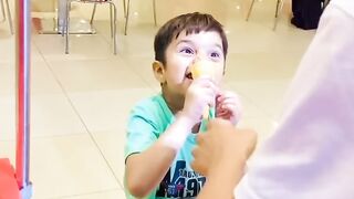 A Child catching a ice cream #shorts