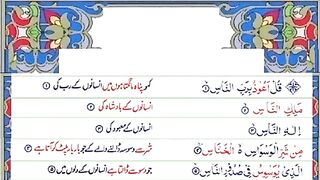سورت الناس ترجمہ کے ساتھ