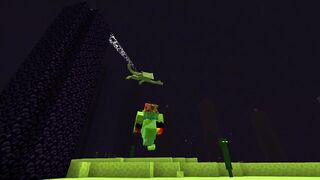 Minecraft  but there's only one XP Block