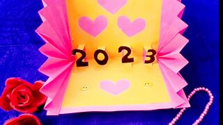 DIY-3D card | how to make an easy 3D card in minutes | 3D card new year