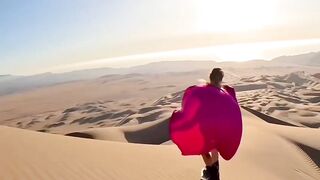 Surfing in the desert on a beautiful sunny day in Chile ????????