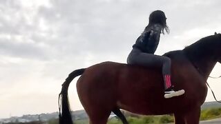 Girl ride Horse
