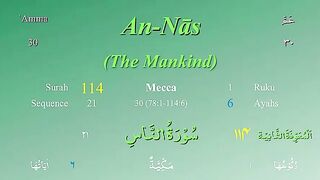 Recite hloy quran 114 Surah An Nas with tajweed by misary al afasy