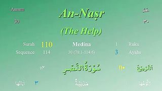 Recite holy quran 110 surah An Nasar with tajweed by mishary afasy