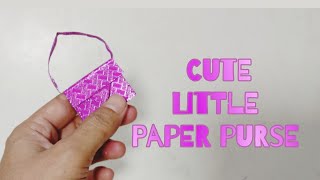 Beautiful Glitter Paper Tiny Purse #minipurse