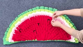 Big Watermelon Snuffle Mat,Puppy Feeding Mat For Dog, Pet Smell Training And Slow Eating Mat