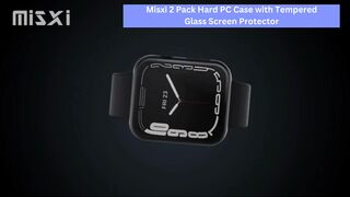 Misxi 2 Pack Hard PC Case with Tempered Glass Screen Protector