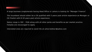 Account and Finance Job Alerts