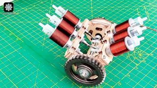 Making V6 Engine Using Magnets(720P_HD)amm