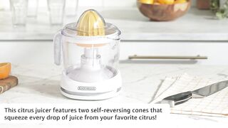 BLACK+DECKER 32oz Citrus Juicer, White, CJ625