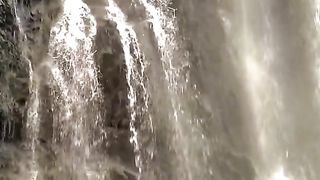 Natural water fall view