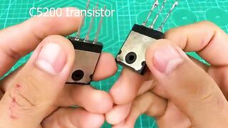 DIY Powerful Ultra Bass Amplifier BTL C5200  Transformer  Simple Circuit