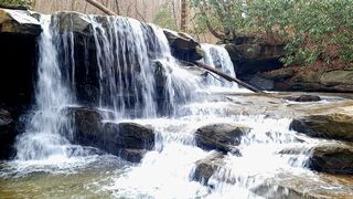 Hike down to Kentuck trail from Ohiopyle State Park