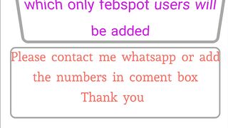 Febspot WhatsApp group please contact me