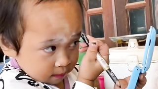 Cute baby funny makap Cute baby funny makap