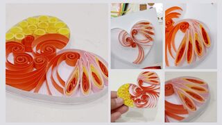 Paper quilling heart, #quilling art, paper heart, Valentine Day Special