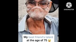 funny man mouth tach nose