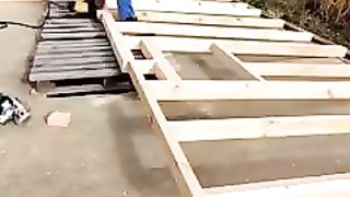 Hand working in wood
