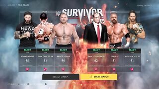 WWE 2K22 Roman John Brock Vs the authority