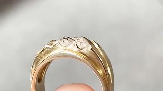Solid Gold & Real Diamond Men's Band by Ijaz Jewelers