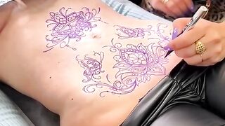 Stencil time with artist