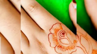 New style Rose Finger Mehndi design for Back hand #shorts