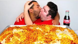 WHY CAN'T WE SHARE SPICY CHEESE FIRE Noodle Mukbang and Recipe