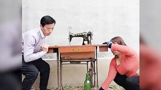 world balancing person