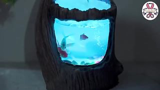 Waterfall making a lamp