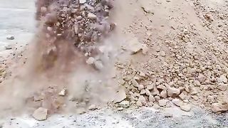 Excavator opretor showing awesome skills.