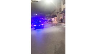 Girl In Front of the POLICE