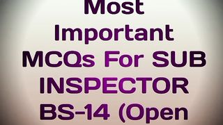 Sub inspector Punjab police Preparation Mcqs Most Repeated important Mcqs for govt jobs 2023