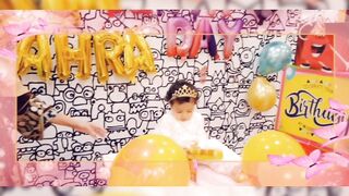 Unicorn 1st birthday baby