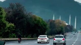 Beautiful view of Faisal Mosque Islamabad Pakistan|