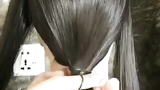 Beautiful low ponytail for girls