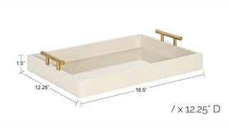 Kate and Laurel Lipton Decorative Tray with Polished