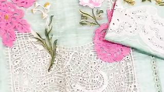 Crimson Festive Collection// Soft Cotton// Organza Duppata