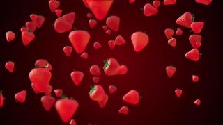 strawberry falling